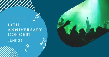 Free Church Concert Facebook Post Template to Edit Online