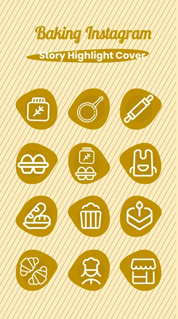 Free Baking Instagram Story Highlight Cover Template to Edit Online