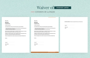 Waiver of Interest Letter