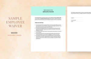 Sample Employee Waiver Template