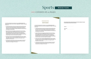 Sports Waiver Form Template
