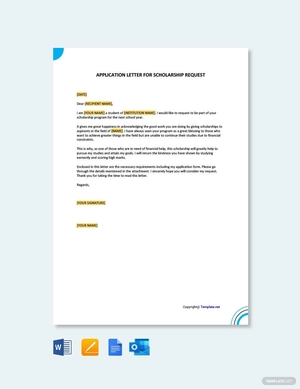 Application Letter for Scholarship Request