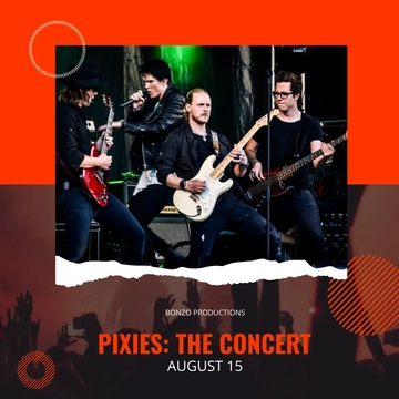 Free Concert Announcement Instagram Post Template to Edit Online