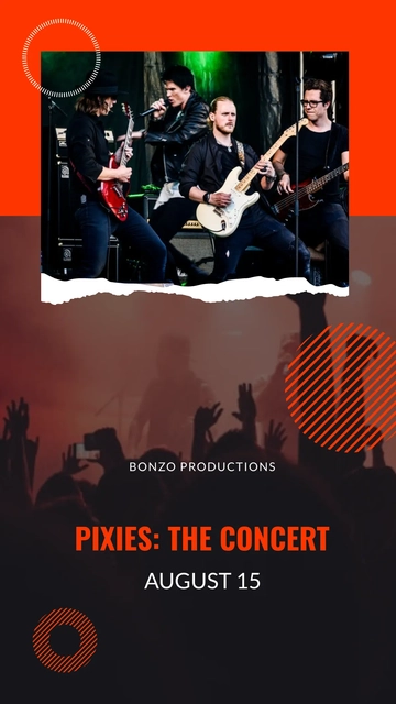 Free Concert Announcement Whatsapp Post Template to Edit Online
