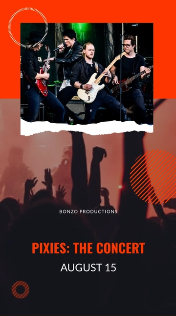 Free Concert Announcement Instagram Story Template to Edit Online