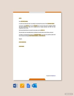 Business Endorsement Letter