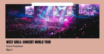 Free Concert Tour Facebook Post Template to Edit Online