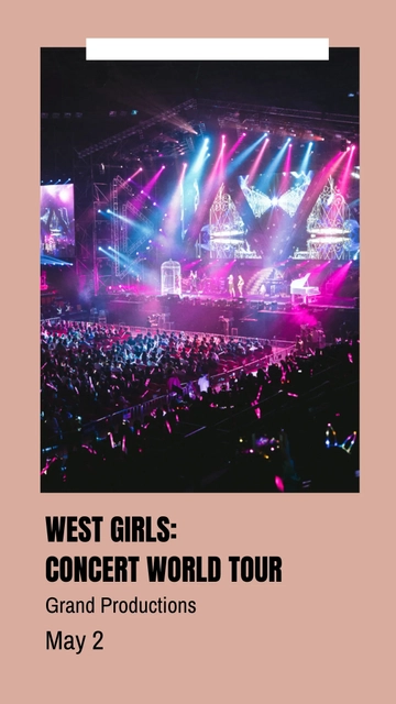 Free Concert Tour Whatsapp Post Template to Edit Online