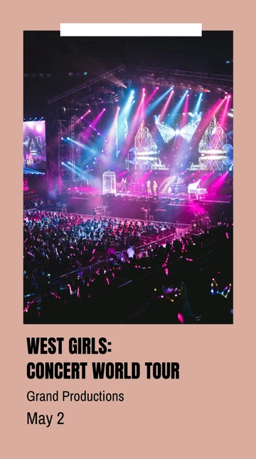 Free Concert Tour Instagram Story Template to Edit Online