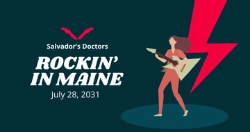 Free Rock Concert Facebook Post Template to Edit Online