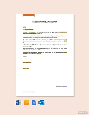 Dealership Cancellation Letter