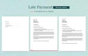 Late Payment Waiver Letter