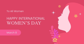 Free Happy International women's day Facebook Post Template to Edit Online