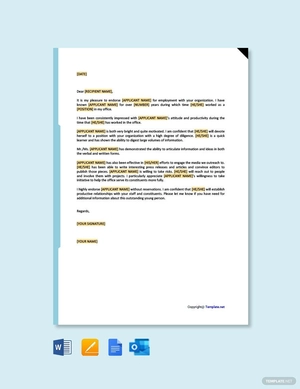 Employee Endorsement Letter