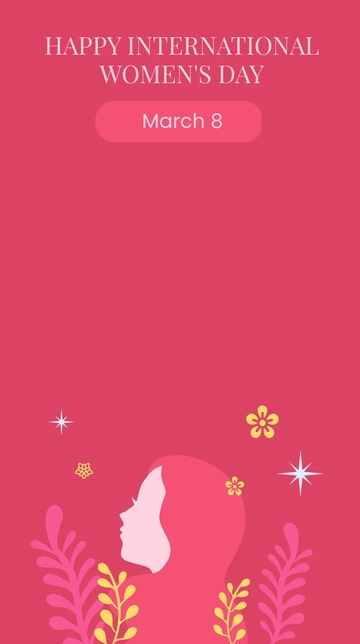 Free Happy International women's day Snapchat Geofilter Template to Edit Online