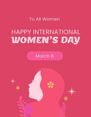 Happy International women's day Flyer Template