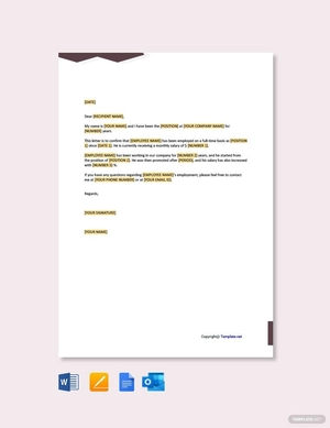 Employment Confirmation Letter