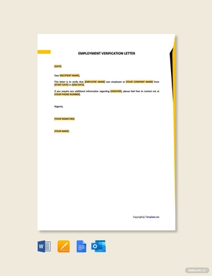 Employment Verification Letter