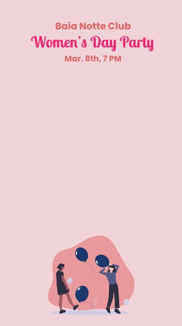 Free Women's Day Party Snapchat Geofilter Template to Edit Online