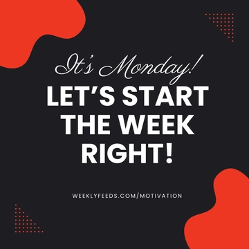 Free Motivation Monday Instagram Post Template to Edit Online