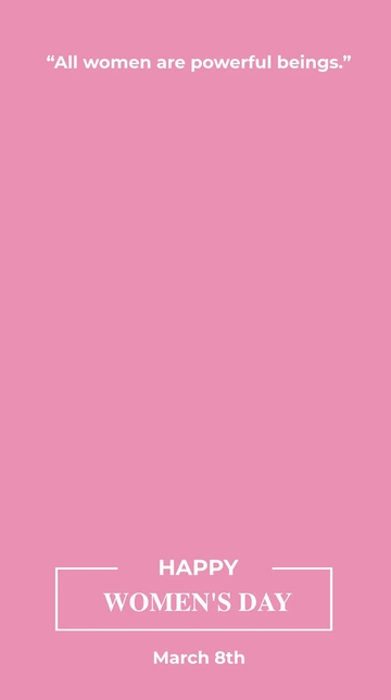 Free Women's Day Quote Snapchat Geofilter Template to Edit Online