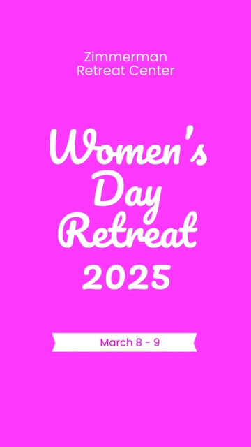 Free Women's Retreat Whatsapp Post Template to Edit Online