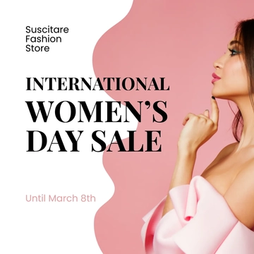 Free International Women's Day Sale Instagram Post Template to Edit Online