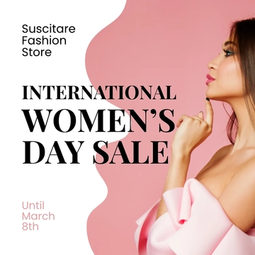 Free International Women's Day Sale Linkedin Post Template to Edit Online