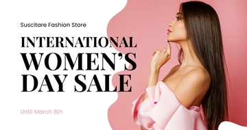 Free International Women's Day Sale Facebook Post Template to Edit Online