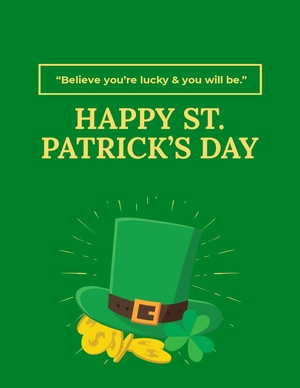 St. Patricks Day Quote Flyer Template