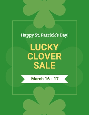 St. Patricks Day Sale Flyer Template