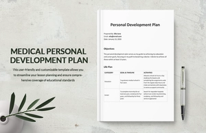 Medical Personal Development Plan Template