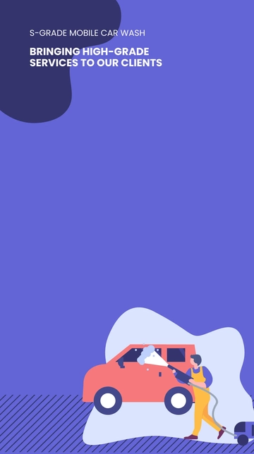 Free Mobile Car Wash Snapchat Geofilter Template to Edit Online