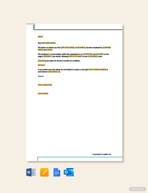 Income Verification Letter