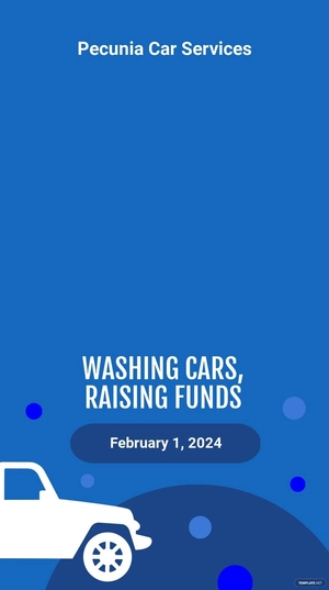 Free Car Wash Fundraiser Snapchat Geofilter Template to Edit Online