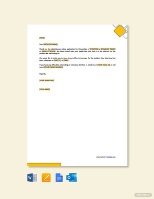 Job Interview Invitation Letter Template