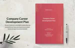 Company Career Development Plan Template