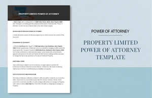 Property Limited Power of Attorney Template