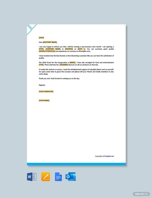 Marketing Letter for New Business
