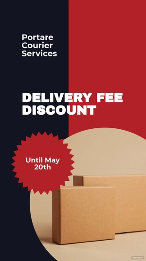 Free Delivery Discount Instagram Story Template to Edit Online