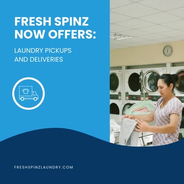 Free Laundry Delivery Linkedin Post Template to Edit Online