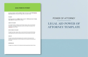 Legal Aid Power of Attorney Template