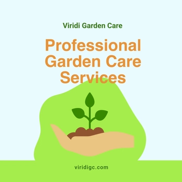 Free Gardening Service Linkedin Post Template to Edit Online