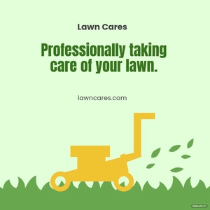 Free Home Lawn Care Linkedin Post Template to Edit Online