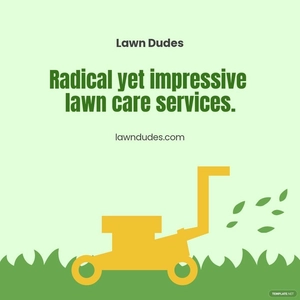 Free Home Lawn Care Instagram Post Template to Edit Online