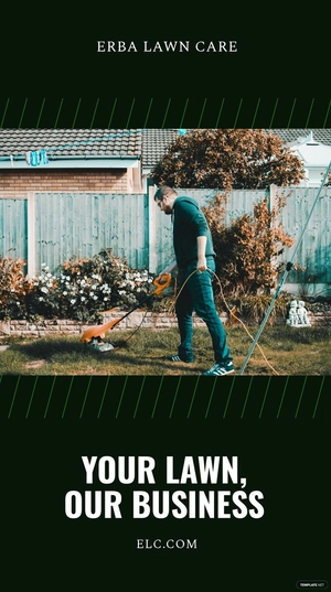 Free Lawn Care Business Whatsapp Post Template to Edit Online