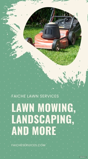 Free Lawn Mowing Service Whatsapp Post Template to Edit Online