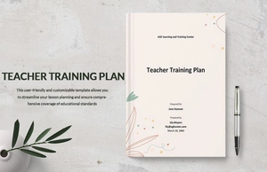 Teacher Training Plan Template Teacher Training Plan Template