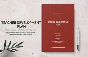Teacher Development Plan Template Teacher Development Plan Template