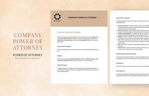 Company Power of Attorney Template